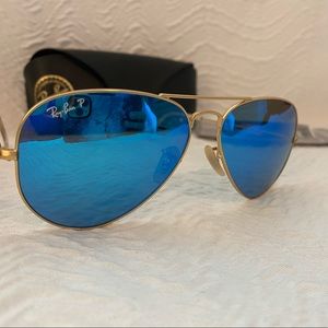 Ray Ban Flash Lenses Polarized Aviator sunglasses